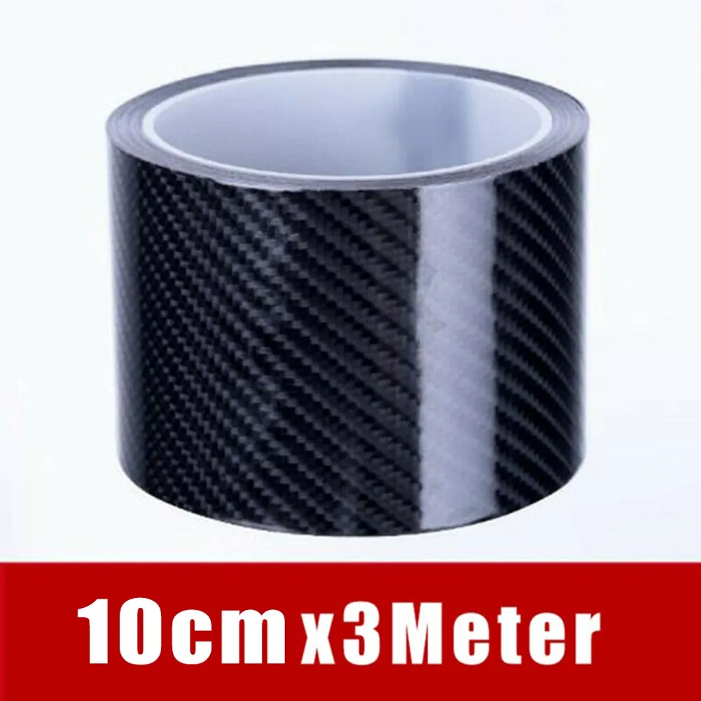 

1pc 10cmX3m Car Anti Scratch Strip Sticker Carbon Fiber Protector Sticker Car Body Sill Scuff Sticker Strip Exterior Accessories