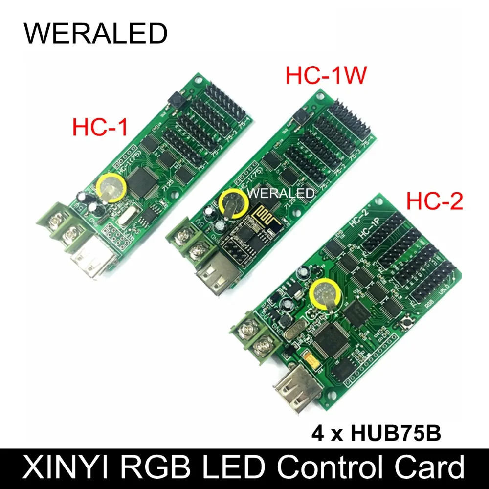 Самый дешевый Синьи RGB HC-1 HC-1S HC-1W текст светодиодный карты HC-2 Поддержка короткое видео Дисплей