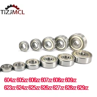 10pcs miniature bearing double shield high carbon steel 606zz 608zz 623zz 624zz 625zz 626zz 628zz 3d printer parts flange wheel