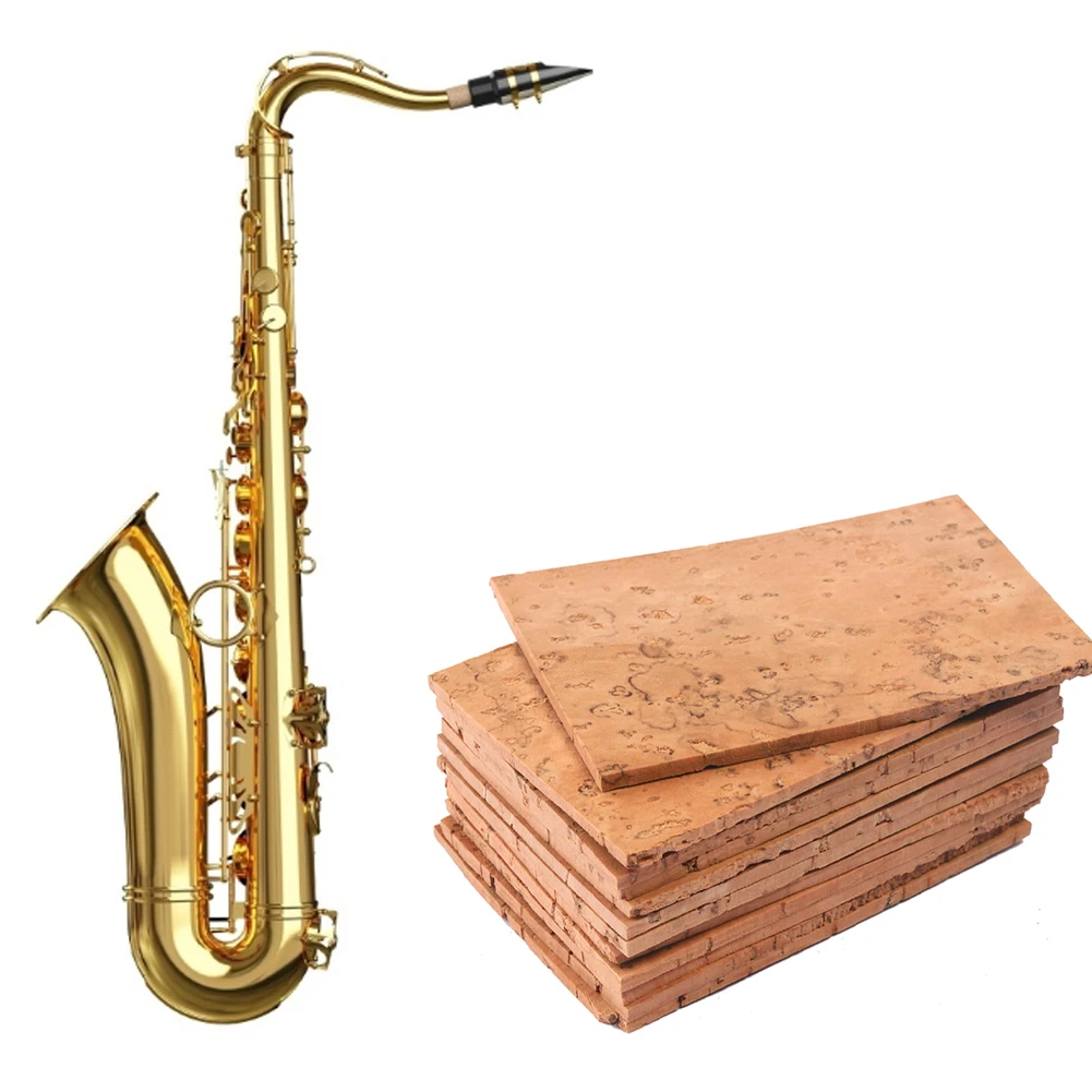 

10pcs/Pack Saxophone Neck Joint Sheets Musical Corks Soprano/ Tenor/ Alto Neck Saxophone Parts Musical Instrument Accessories