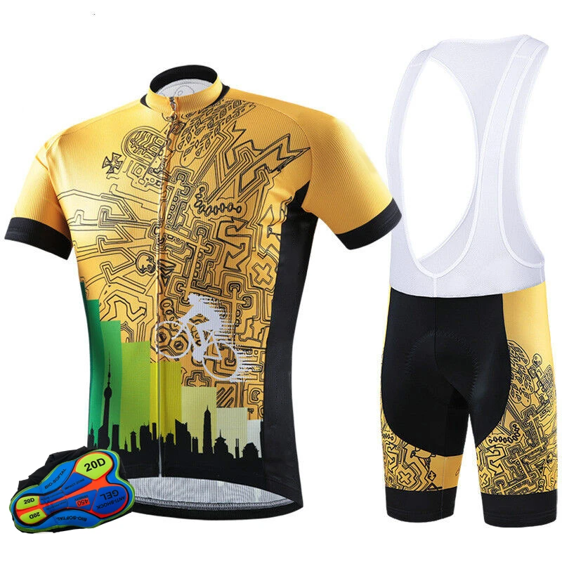 

Cycling Jersey ventilation Sets Cycling Clothing Bib Shorts Suit Quick dry Bicycle Uniform Bike Clothes Suit Ropa