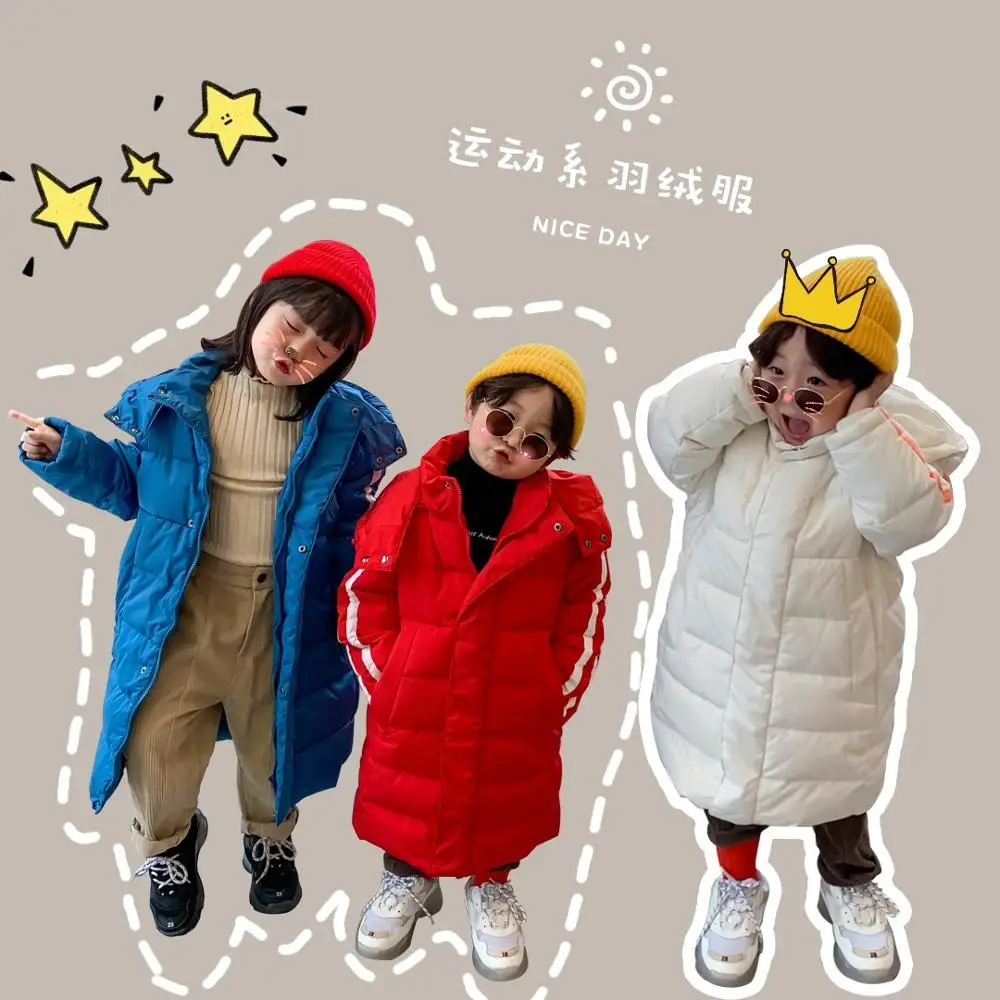 Детское хлопковое пальто теплое зимнее с капюшоном для мальчиков и девочек 3 9 лет