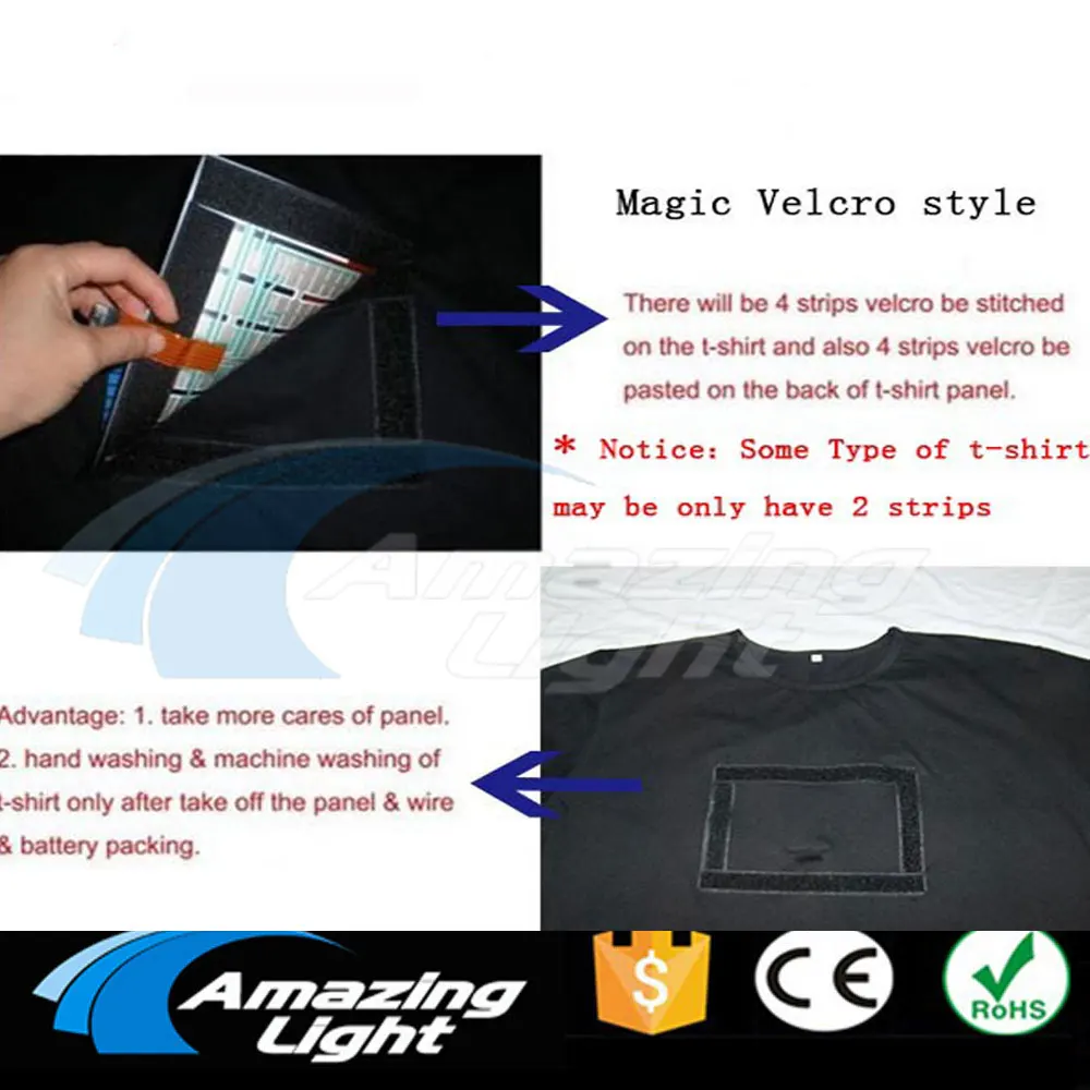 Мужская футболка из 100% хлопка со светодиодной подсветкой светящаяся с логотипом