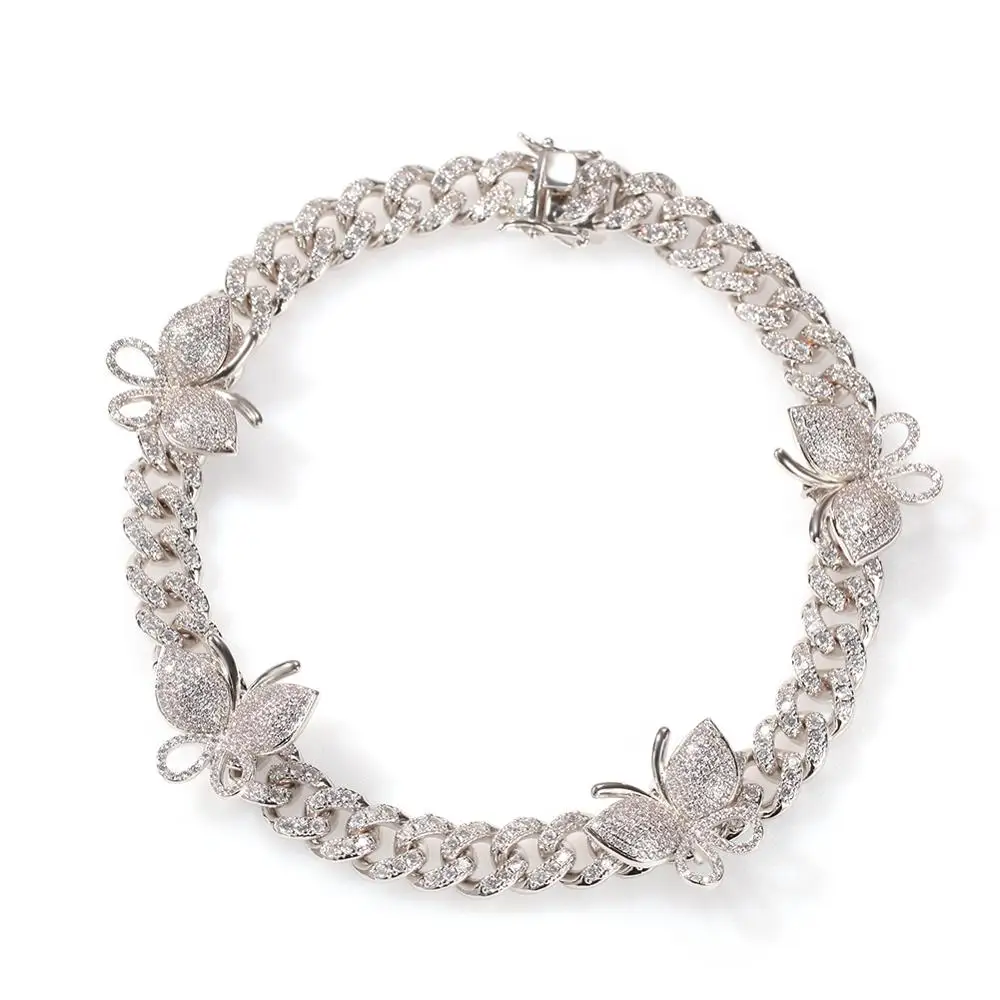 Ожерелье из кубинской розовой бабочки с фианитами 12 мм|Ожерелья подвеской| |