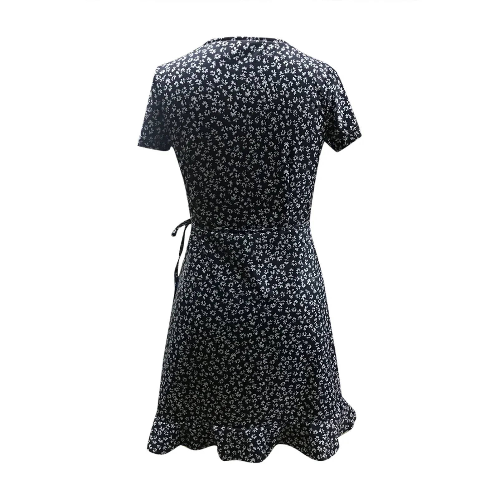 

Womail dress summer dress Ladies New Sexy dresses for women casual Fashion Floral Print V-neck Lace-up Dress boho dress elegant