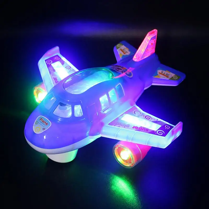 

1Pc Electric Airplane Toy Funny Airplane Model Plaything Luminous Musical Toys