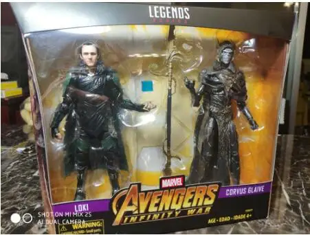 6 дюймов Marvel Legends Локи с Corvus Glaive фигурка игрушка Brinquedos figuals Коллекция Модель подарок - Цвет: Черный