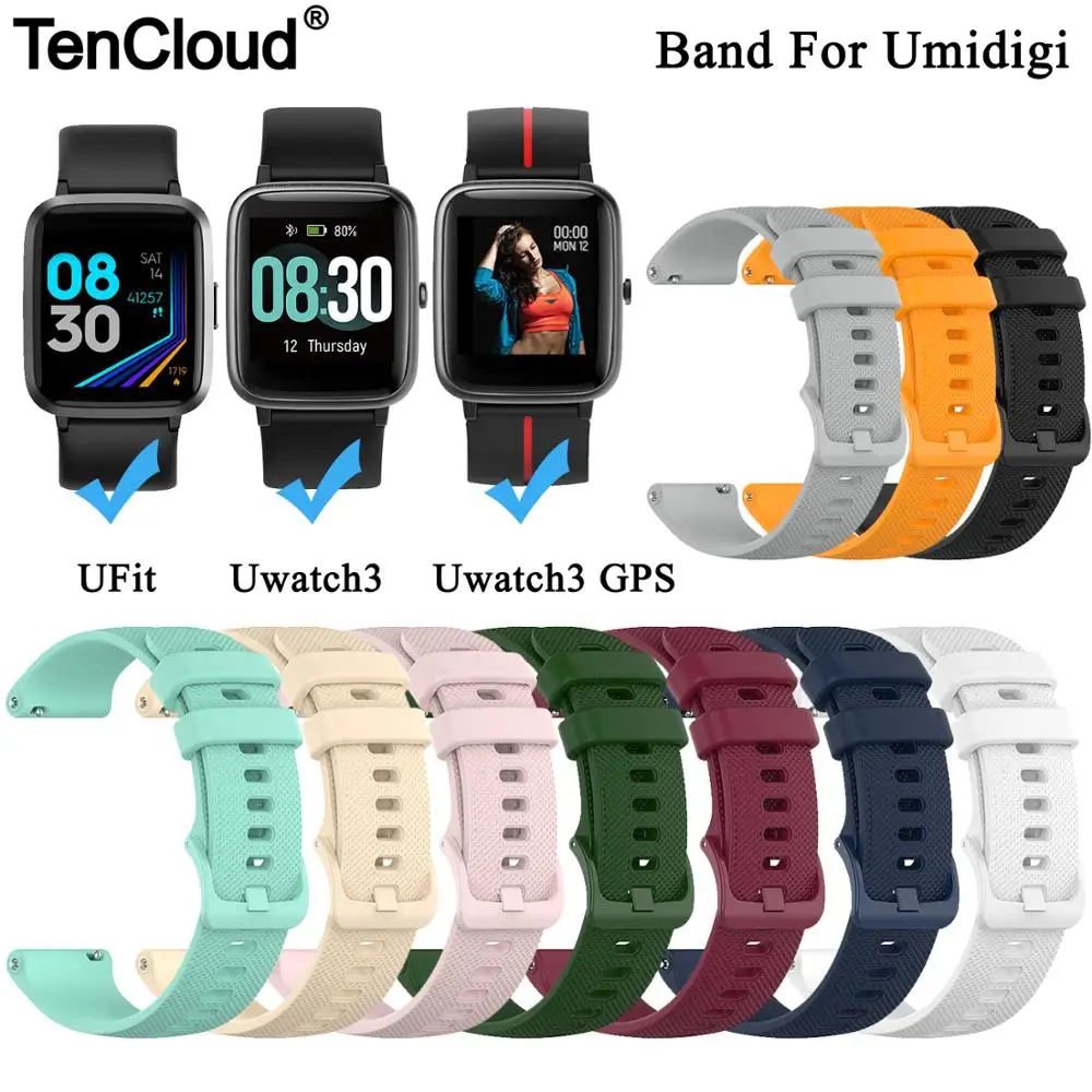 

Replacement Band For Umidigi UFit Smart Watch Strap For Umidigi Uwatch 3 GPS/Uwatch GT Bracelet Silicone Wristband Loop Belt