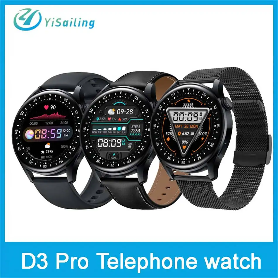 

D3 Pro Smart Watch Rotable Button 1.32" Screen Bluetooth 5.2 SmartWatch PhoneCall Blood Pressure Oxygen Fitness Sportwatch