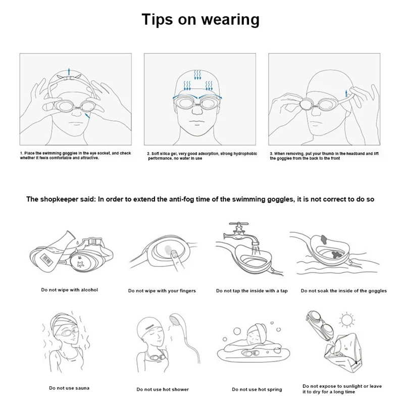 

Swimming Goggles Women Men High Definition Anti-fog Electroplated Lens Anti-UV Glasses Waterproof Dust-proof Adult Sport