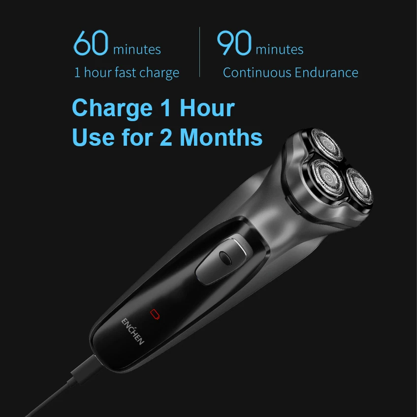 Бритва Мужская аккумуляторная с тройным плавающим лезвием и зарядкой от USB |