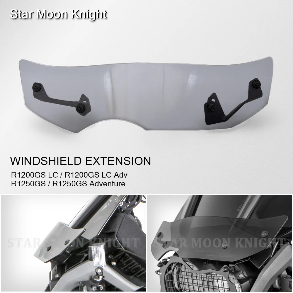 

For BMW R1200GS R 1200 GS LC Adv R1250GS R1250 Adventure 2013 - 2017 Motorcycle Windscreen Wind Deflector Windshield Extension