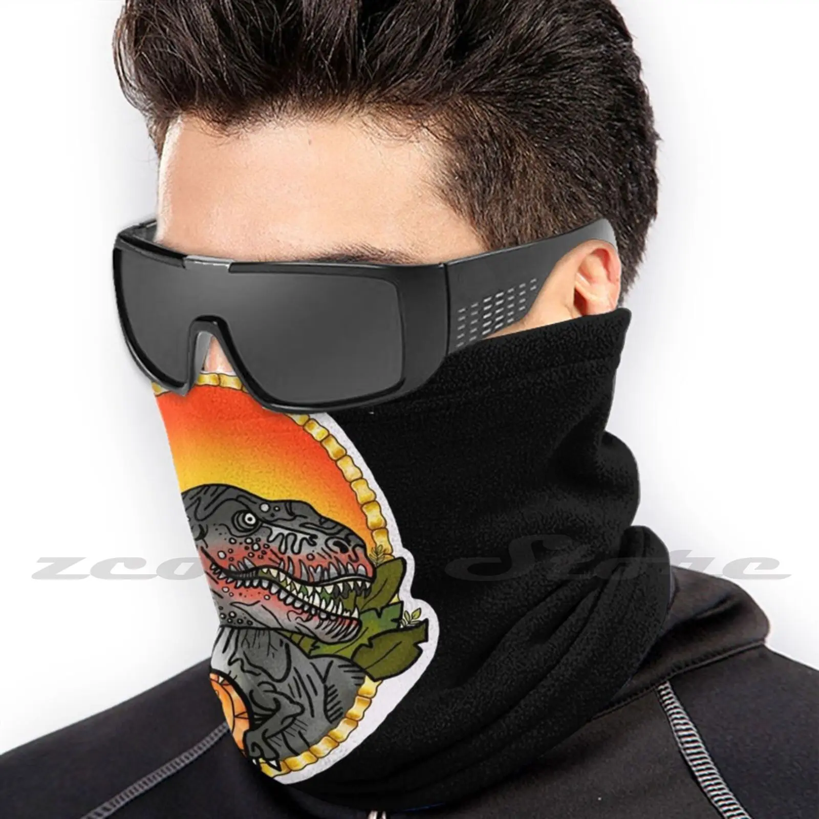 Маска T-Rex для взрослых и детей моющаяся с фильтром Pm2.5 креативным логотипом