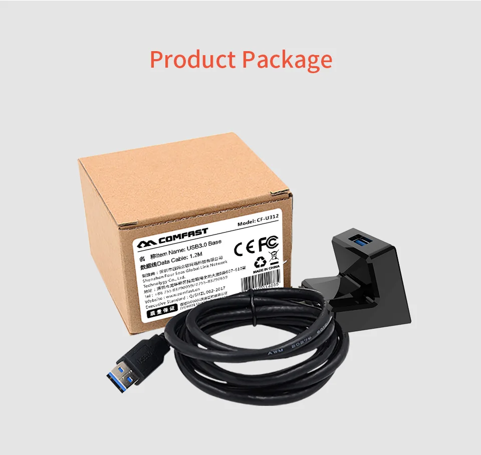 High Speed Comfast U312 USB 3.0 Extension Cable base With Booster Repeater Extender 1.2M extension cable for speed usb wif | Компьютеры и