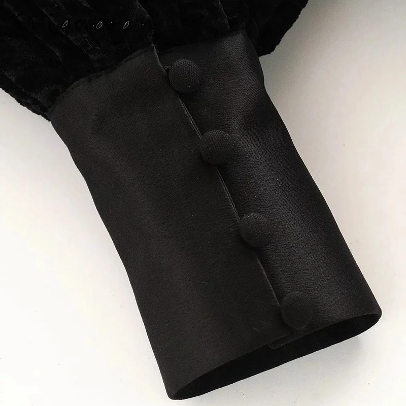 Женское Клубное платье Miguofan черное плиссированное с глубоким v образным вырезом