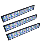 Три 75 см панели полный спектр светодиод в аквариум с регулируемой яркостью освещение для пресноводных рыб посаженных аквариума с контроллером