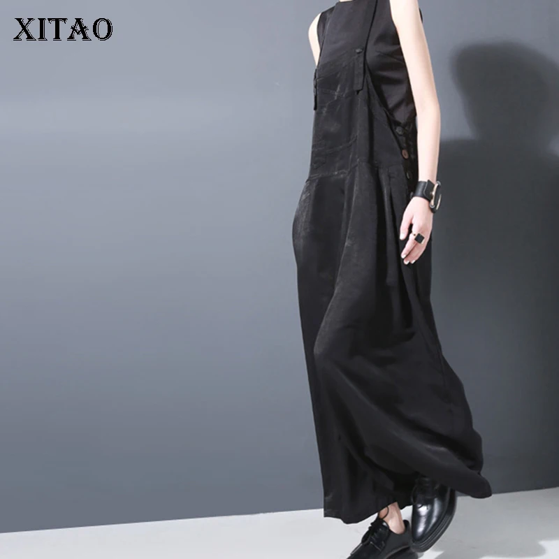 Женские Плиссированные комбинезоны XITAO корейский пуловер без бретелек с