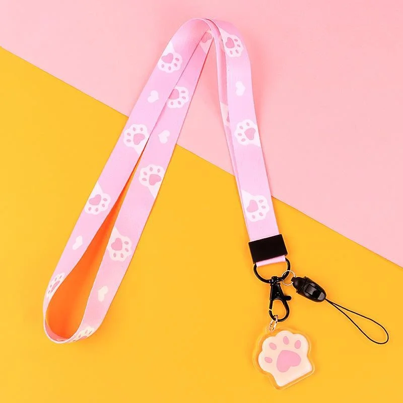 

Cute Fruit Mobile Phone Neck Straps Keychain Wrist Rope Lanyard For ID Card Key USB Badge Holder Hang Rope Lemon Flower Paw