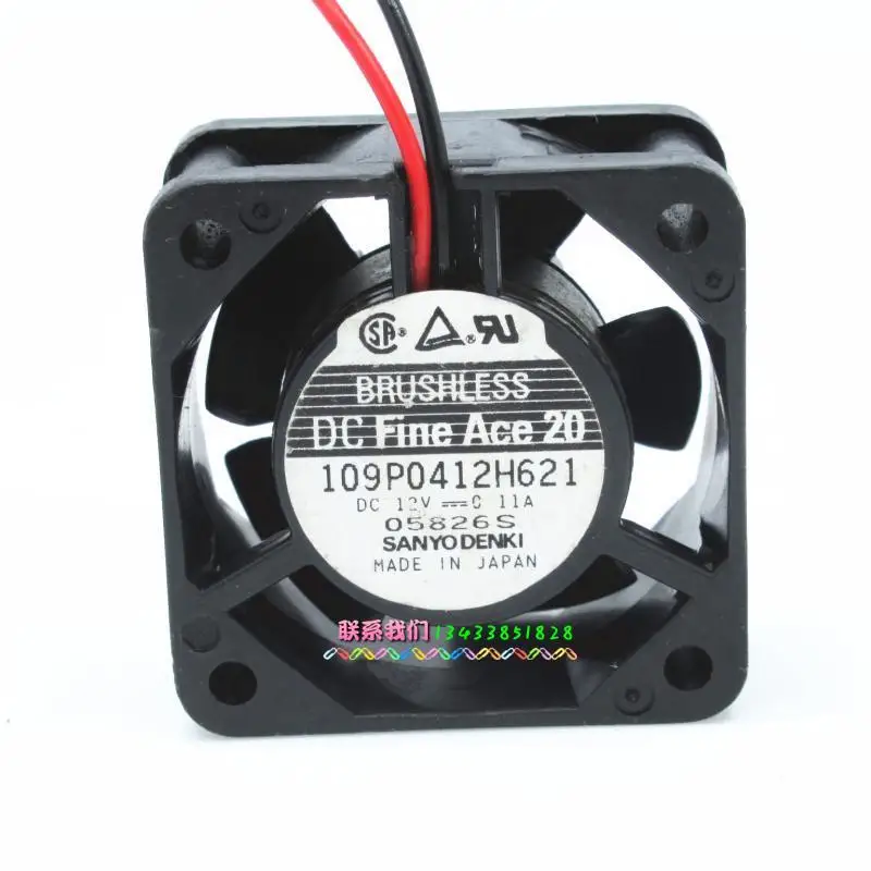 Новый оригинальный вентилятор охлаждения с двумя шарикоподшипниками 4 см 4020 109P0412H6D18 12V 0.11A