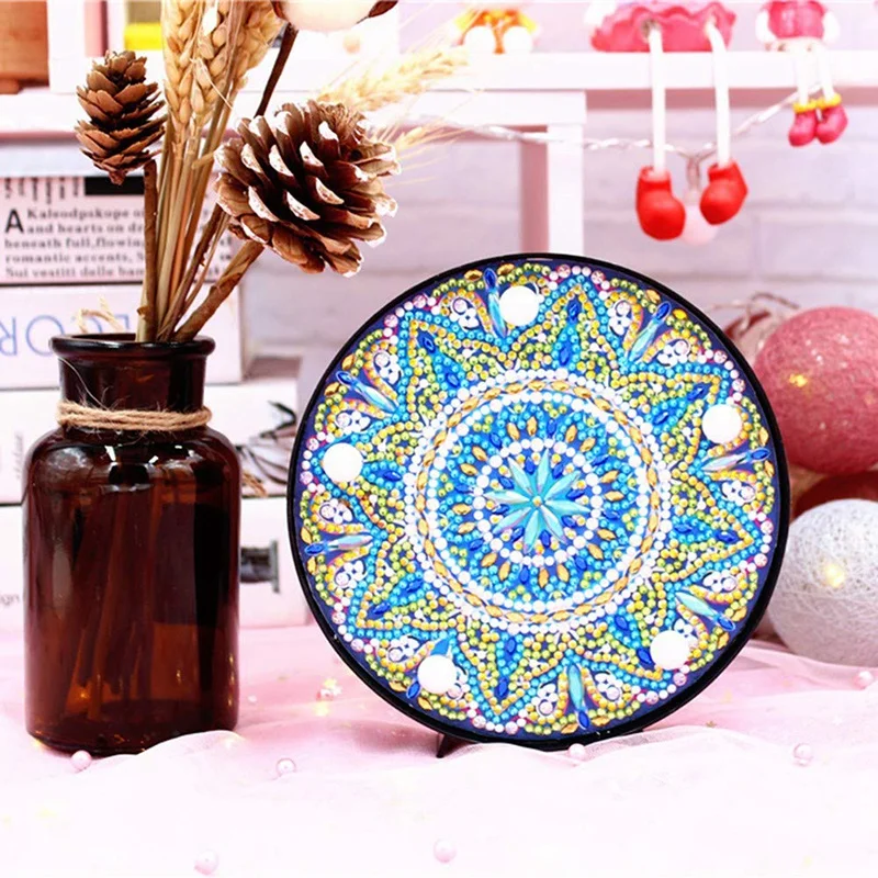 Сделай сам алмазная живопись мандала форма диска ночник светильник Полный алмаз