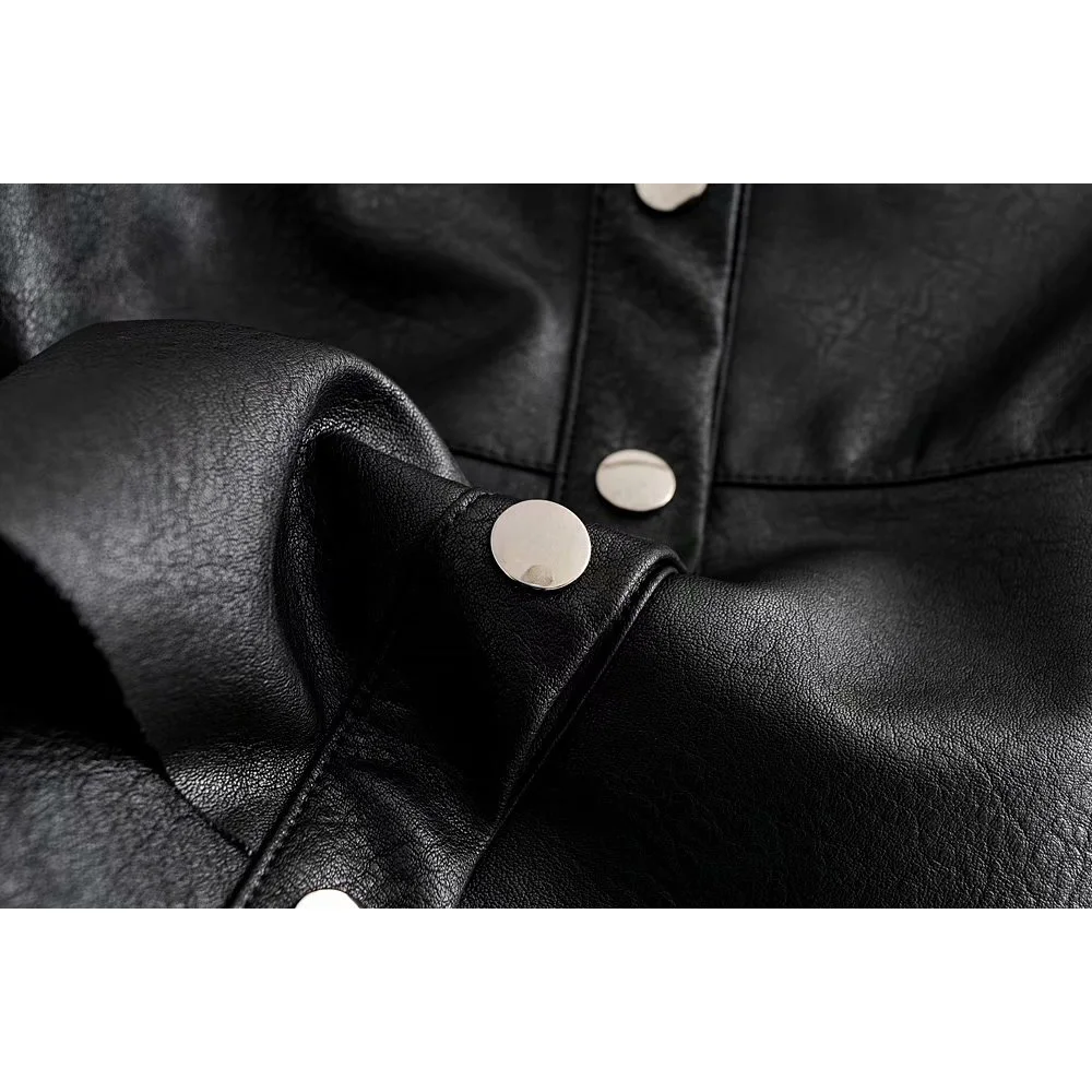 2019 женские юбки из искусственной кожи с каскадными оборками мини высокой талией