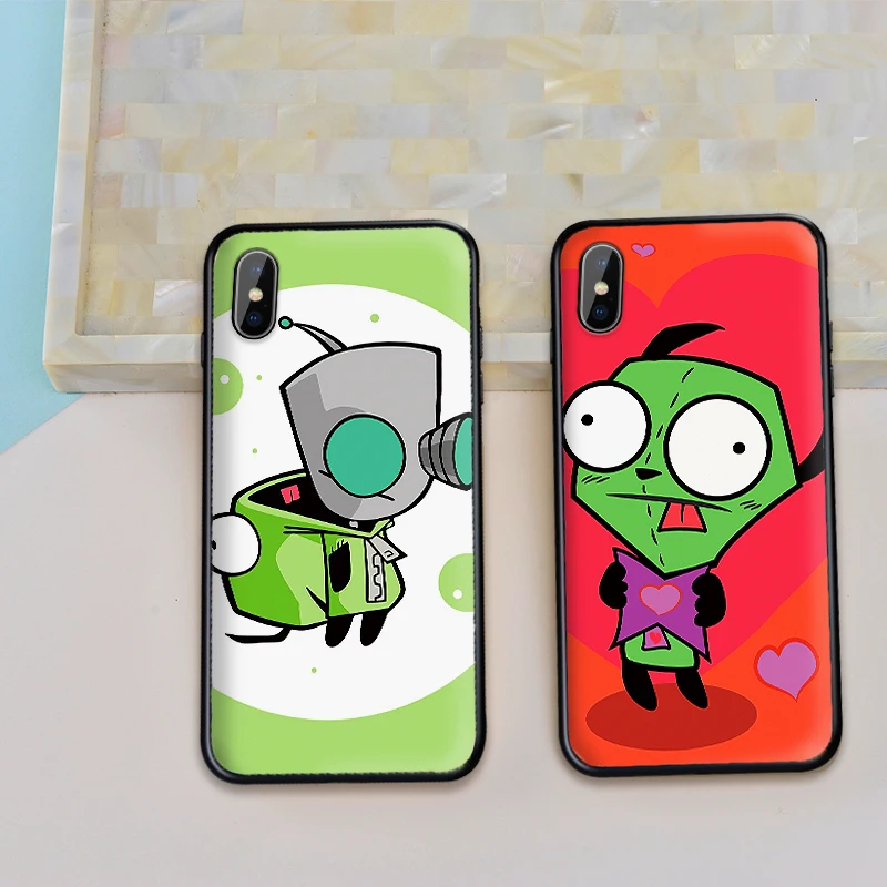 Invader Zim Case For iPhone 6 6S plus Luxury Black 5 5S SE 7 8 Plus X XS Max XR Cover | Мобильные телефоны и аксессуары