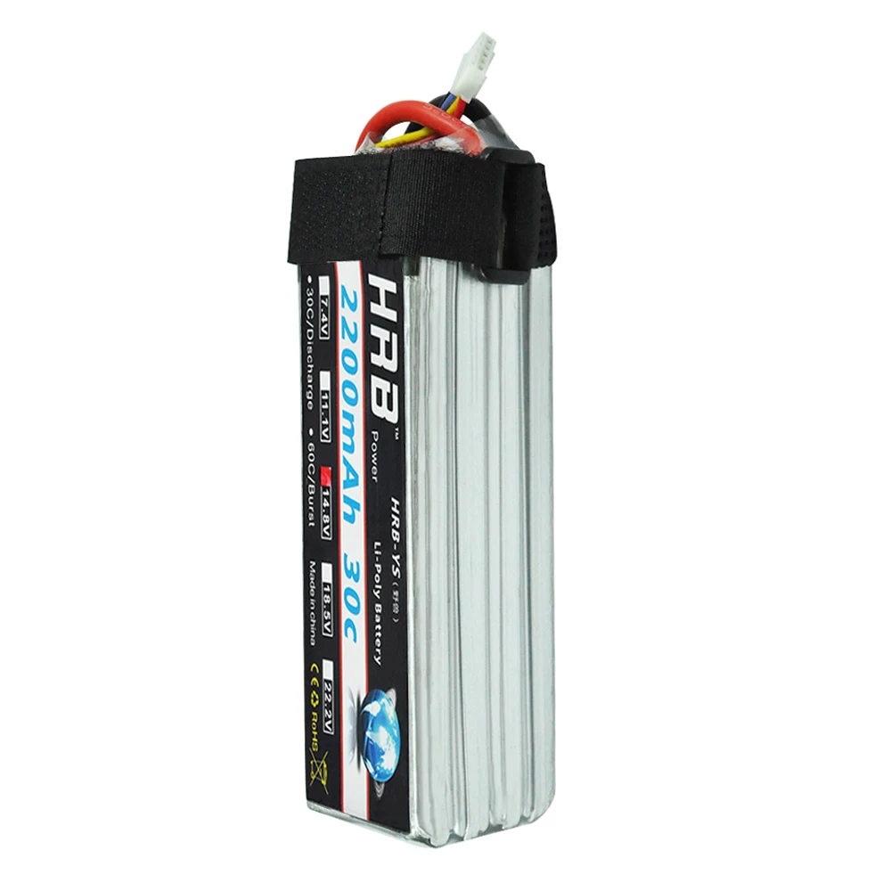 Аккумулятор HRB Lipo 2S 3S 4S 5S 6S 7 4 V 11 1 14 8 18 5 22 2 1500 1800mah 2200 50C 100C для гонок квадролет с