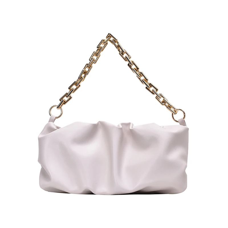 

New Chain PU Leather Party Clutch Bag For Women 2021 Lady Shoulder Bags Female Travel Handbags Simple Hand Bag
