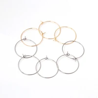 ason 100pcslot stainless steel big circle earring hoops clasps metal ring for jewelry handmade diy acessories findings supplies