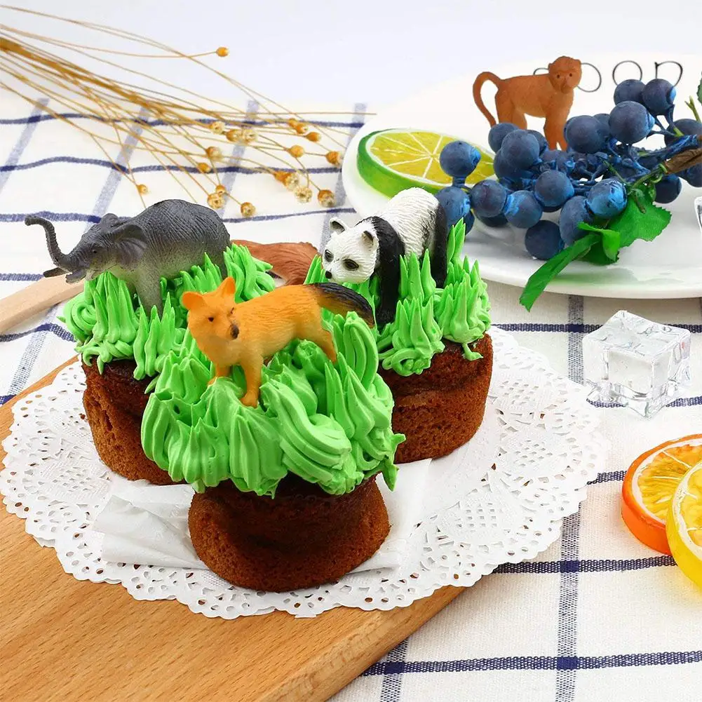 

53pcs/set Children's Simulation Mini Jungle Animal Toy Set Dinosaur Wildlife Model Children Puzzle Early Education Gift Toys