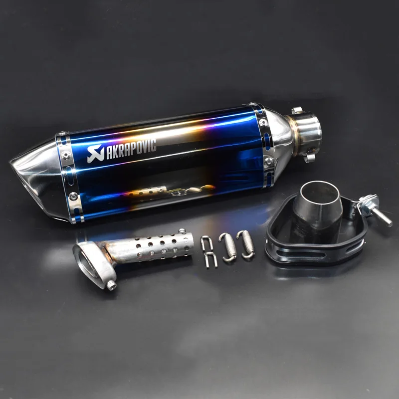 Универсальный для akrapovic выхлопной мото rcycle глушитель escape moto с db killer выхлопные системы для honda benelli msx125 nmax EP01 - Цвет: laser F