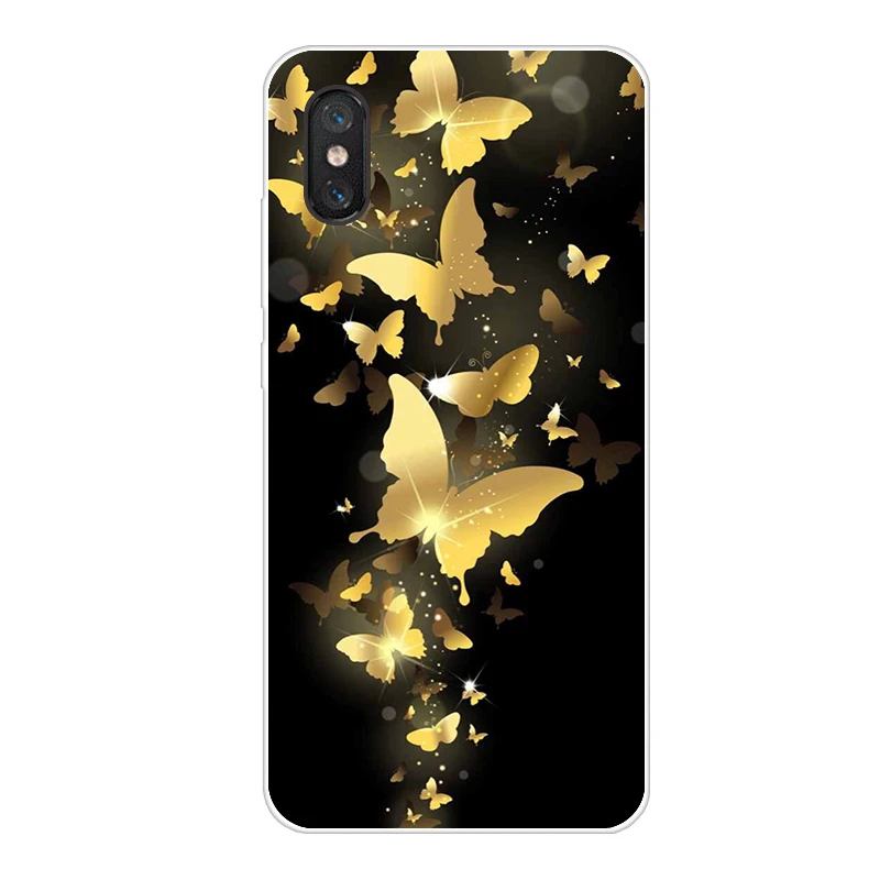 Тёмно-синий Для Xiaomi mi 8 Pro Чехол для телефона мягкий силиконовый принт задний Чехол бант для Xiaomi mi 8 Lite mi 8 SE mi 8 Pro mi 8 Lite чехол - Цвет: Тёмно-синий