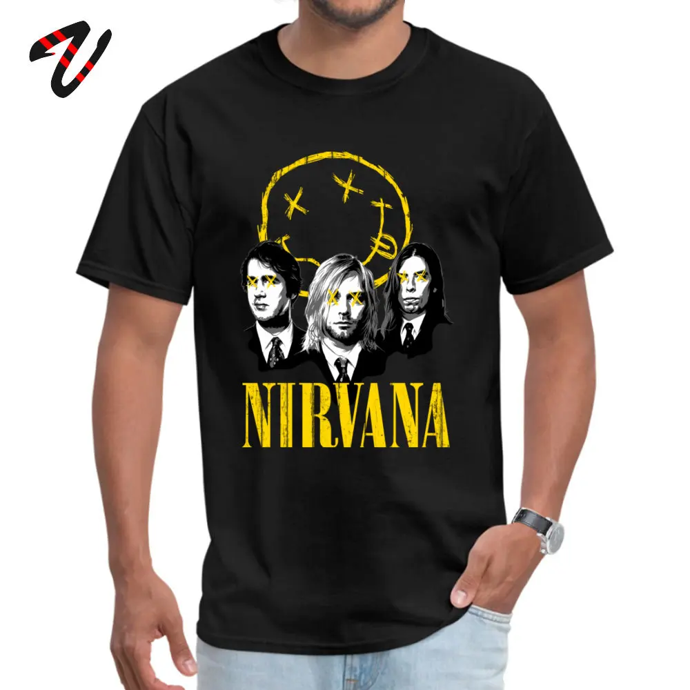 Скидка Nevermind Nirvana повседневные футболки с короткими рукавами Осень Зима хлопковая футболка для Мужская футболка подарок на день рождения - Цвет: Black