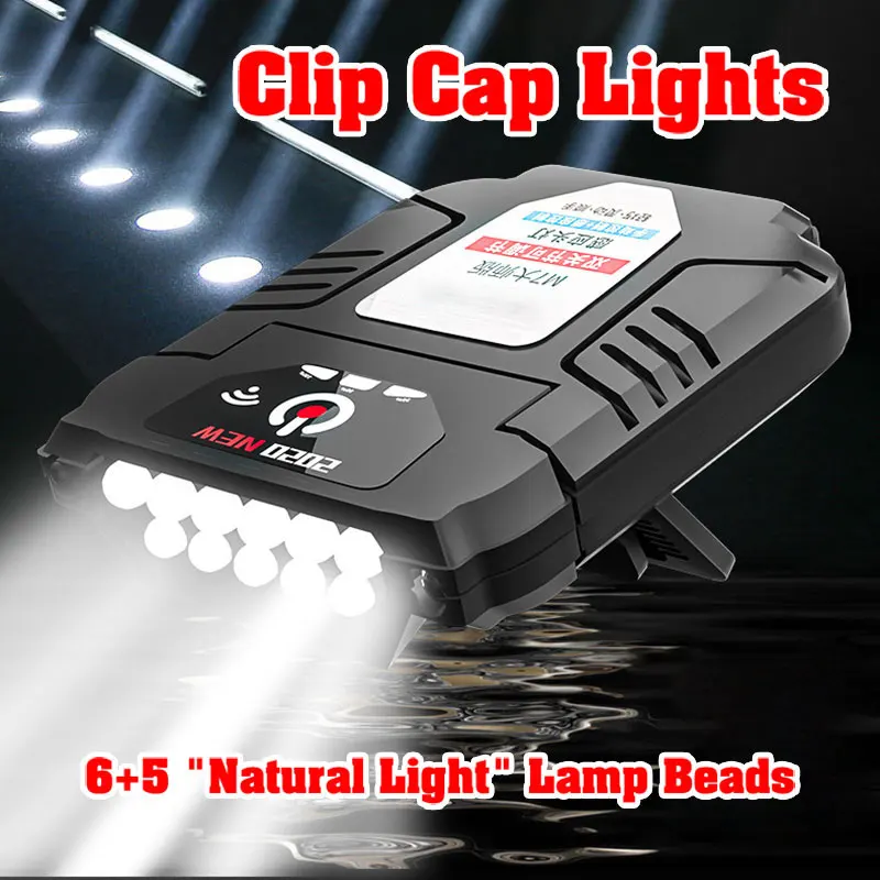 

Home Clip on Hat Headlamp Mini Super Powerful Flashlight Waterproof Fishing Lanterns Camping Torches Outdoor Activities Supplies