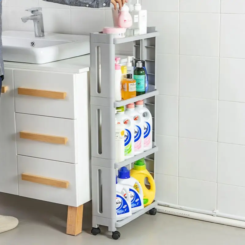 

Multi-Function Shelves Storage Rack Bathroom Storage Rack Kitchen Narrow Cabinet Personality Fashion Comfortable And Breathable