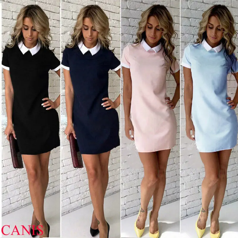Новое модное женское однотонное облегающее платье с коротким рукавом