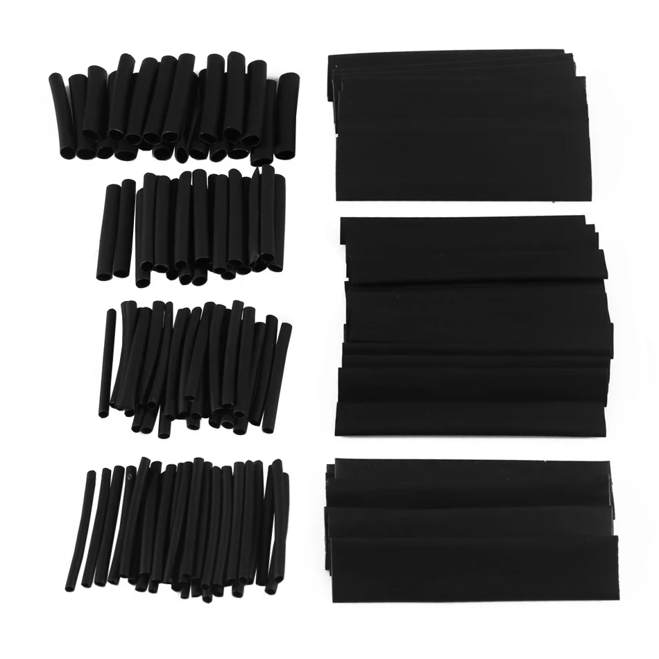 

Heat Shrink Tubing Set Wire Cable Sleeving Assorted Insulated Black Assortment Polyolefin Glue Waterproof Rube Sleeves 127 PCS