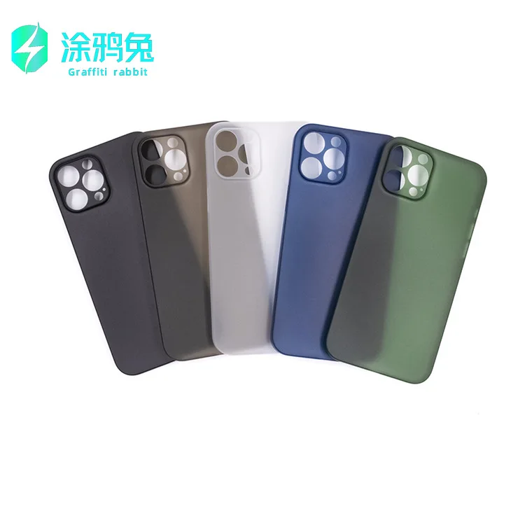 

0.4mm Ultra Thin Matte Phone Case For iphone 12 pro max mini case Shockproof Slim Soft Hard PP Cover