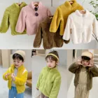 Толстовка для маленьких мальчиков и девочек, топы, зимнее теплое однотонное пальто, куртка с запахом для Mentel, детская повседневная одежда, новинка 2022