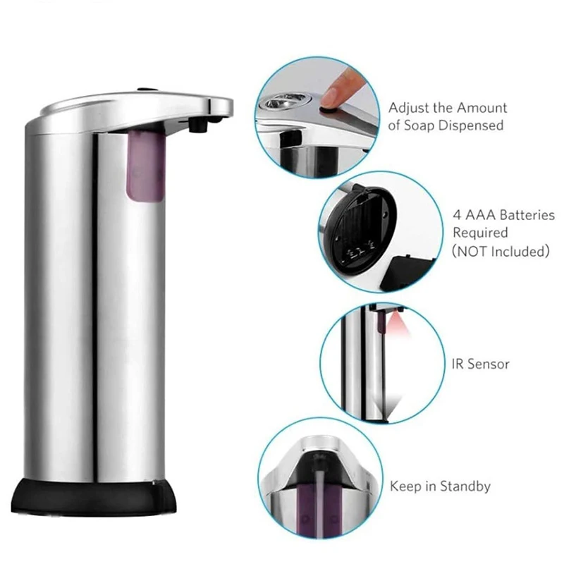 

Electric Soap Dispenser Newest Infrared Automatic Soap Dispenser Stainless Steel