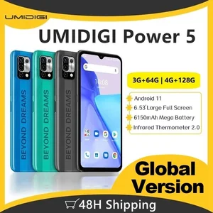 global version umidigi power 5 new 2021 smartphone 6 53 full screen android 11 helio g25 16mp ai triple camera 6150mah phone free global shipping