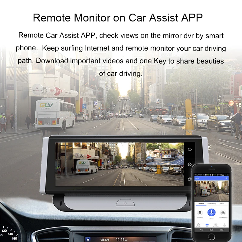 Автомобильный видеорегистратор Anfilite 4G ADAS GPS навигация Full HD 1080P 7 84 &quotAndroid 5 1 с двумя