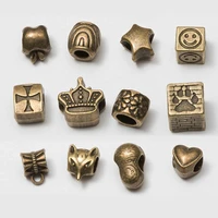 20pcs antique bronze animal geometric fruit shaped loose spacer beads charms for diy jewelry making bracelet accessories