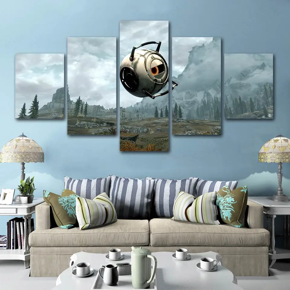 

5D алмазная живопись для домашнего декора, 5 шт., «сделай сам», игра v skyrim, пейзаж, полноразмерная Круглая Мозаика, алмазная вышивка