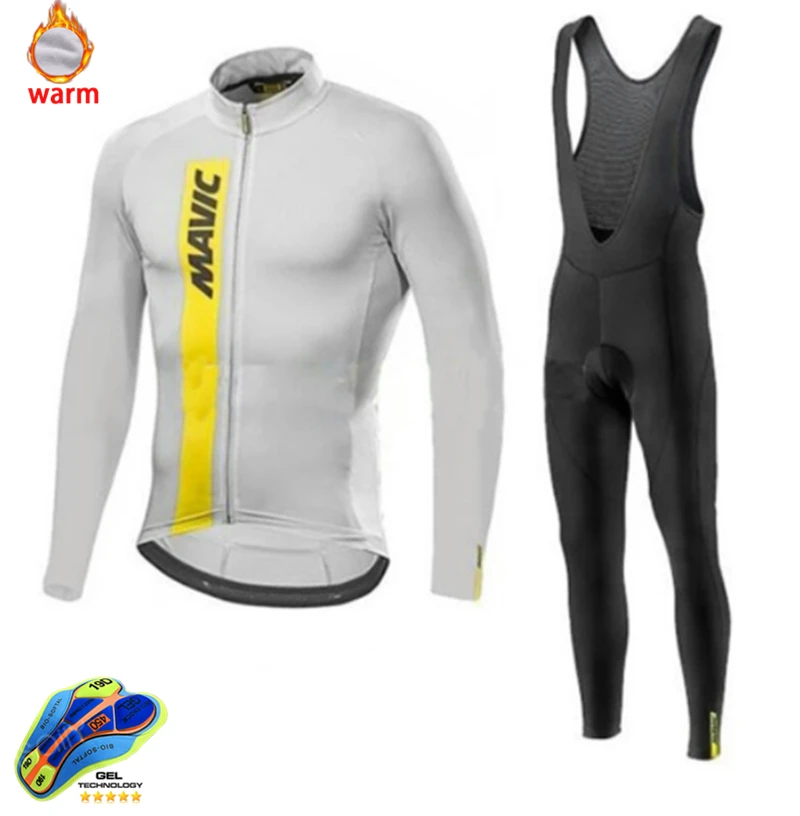 Зимняя одежда для велоспорта Mavic мужской комплект из Джерси с длинным рукавом