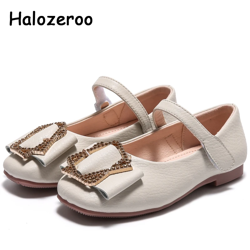 2020 Spring Kids Bow Shoes Children Brand Dress Baby Girls Princess Flats Pink Rhinestone Sweet Soft Mary Jane |