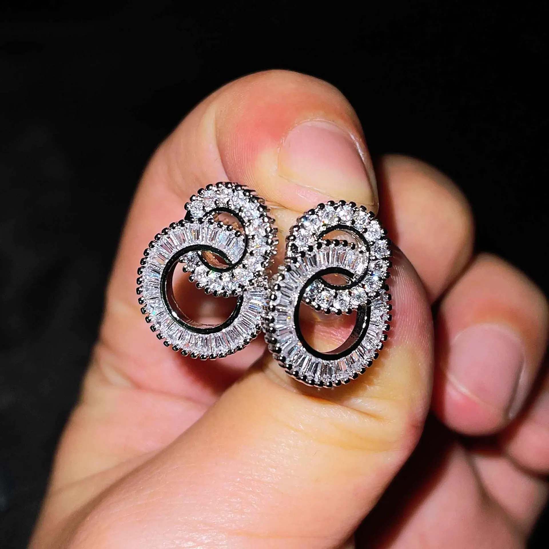 

2021 New Trendy Silver Color Double Round Hoop Earring For Women Minimalist Sterling Silver Jewelry Valentine's Day Gifts