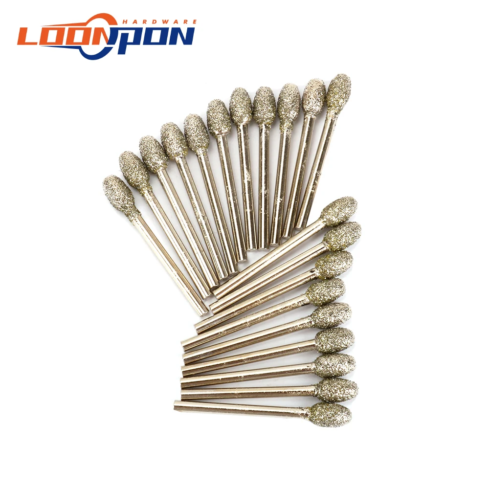 20 шт. 6 мм овальные Алмазные Заусенцы вольфрамовые сверла с покрытием