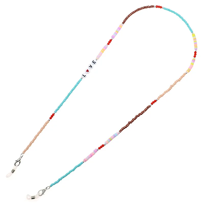 

2021 Anti-Lost Eyeglass Strap Beaded Mask Chain Fashion Reading Glasses Sunglasses Spectacles Holder Neck Cord Eyeglass Strap