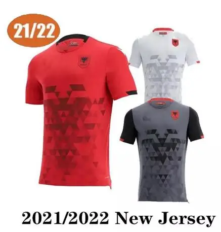 

2021 2022 албанийская мужская футбольная майка, красно-серая футболка, национальная албанийская мужская футбольная команда, футболка на заказ ...